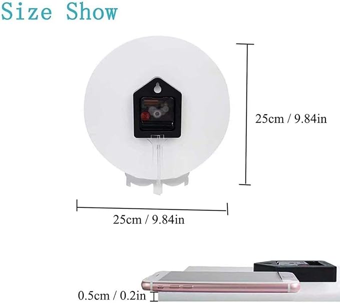 Red Wine with Ripe Grapes Wall Clock Battery Operated Silent Round Clock Wall Decor for Home, Office, School 9.8 Inch