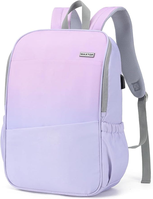 MAXTOP Deep Storage Laptop Backpack with USB Charging Port[Water Resistant] College Computer Bookbag Fits 16 Inch Laptop
