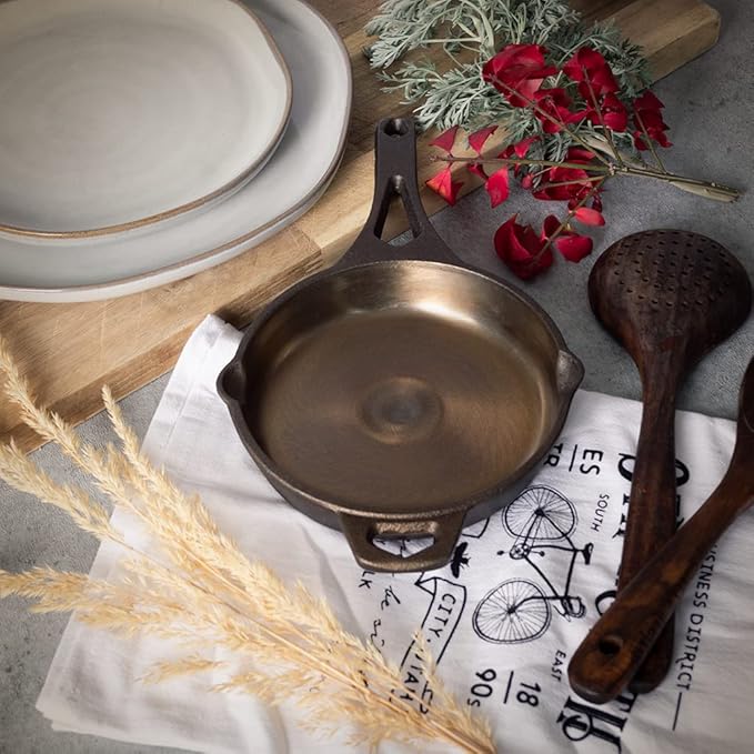 Backcountry Iron 6 Inch Smooth Wasatch Pre-Seasoned Round Cast Iron Skillet