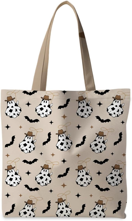 Halloween Tote Bag, Halloween Gifts for Women, Horror Tote Bag, Reusable Grocery Bags Shopping Bags