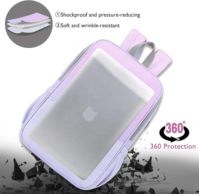 MAXTOP Deep Storage Laptop Backpack with USB Charging Port[Water Resistant] College Computer Bookbag Fits 16 Inch Laptop