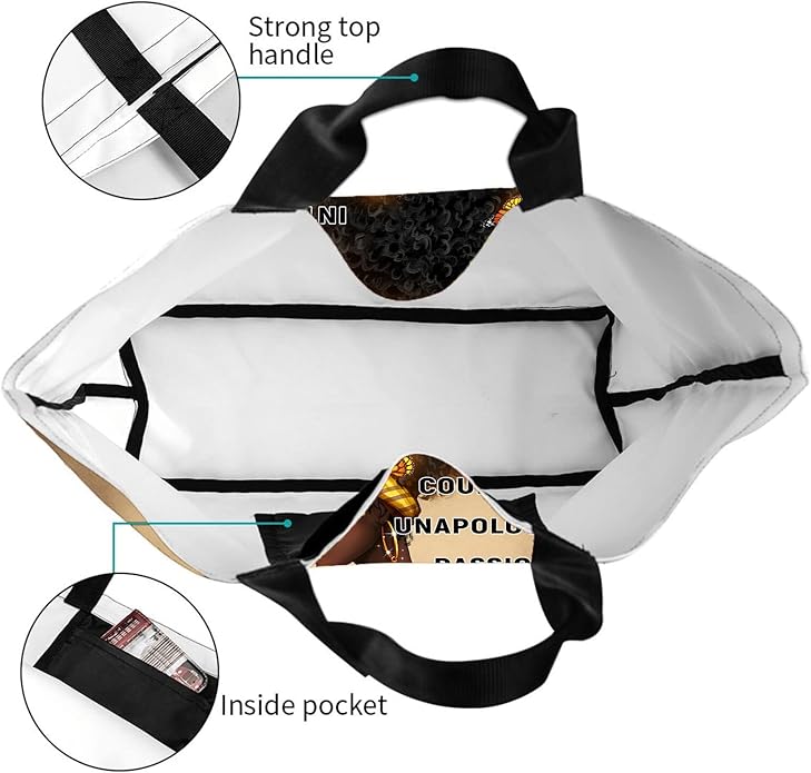 IAGM Women Tote Bags African American Woman Shoulder Bag Afro Black Girl Magic Satchel Handbags For Shopping,Work,Grocery,Gym