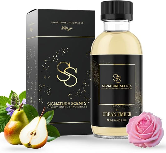 Luxury Hotel Inspired Fragrance Oils for Diffusers (4.05 Fl Oz, Urban Ember)