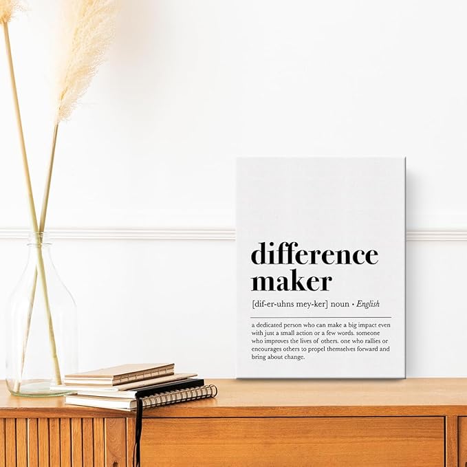 Inspirational Nurse Gifts Nurse Definition Canvas Wall Art Framed Thank You Appreciation Gifts Paintings Canvas Prints Poster for Home Office Bedroom Medical Clinic Wall Decor Artwork Decorative