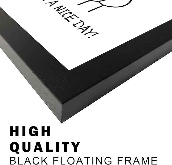 Funny Bathroom Wall Decor, Humoristic Restroom Sign Wall Decor, Black and White Fn Bathroom Wall Art, Framed Minimalist Canvas Print Painting for Decor