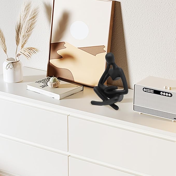 Reading Women Statue, Thinker Sculptures, Abstract Art Ornament, Modern Aesthetic Figurine Decoration, Suitable for Home Living Room Bedroom Office Shelf Table Desk Bookshelf Decor