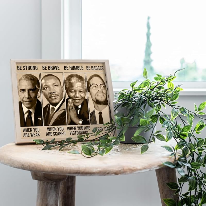 African American Inspirational Wall Art 11x14 - Black History Posters - Inspirational Figures - Black Men Motivational Quotes - Positive Affirmation Office Wall Decor - BLM Culture Art Print