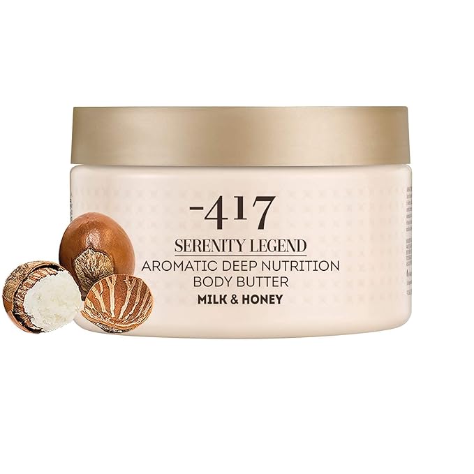 -417 Dead Sea Cosmetics Milk & Honey Deep Nutrition Body Butter For Dry Skin - Nourishes & Protects from UV Radiation - Softening Body Moisturizer - With Shea Butter & Aloe Vera - All Natural 8.4 oz