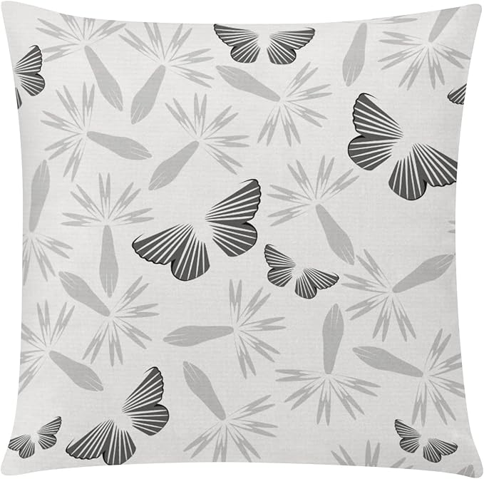 COMMINY Grey Pillow Covers 18x18 Set of 6 Decorative Daisy Flower Throw Pillow Cover for Couch Modern Cushion Cover for Patio Living Room Cushion Bed Farmhouse Home Decor