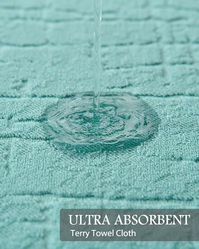 AMOAMI-Bath Mat-Absorbent Quick Dry Bathroom Floor Mats-Washable Rubber Backing Bath Mats for Bathroom Rugs Fit Under Door-Bath Rug for in Front of Sink Bathtub Shower Room, Lake 24''x48''