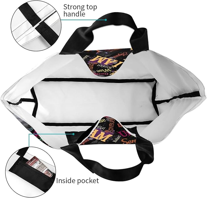 IAGM Women Tote Bags African American Woman Shoulder Bag Afro Black Girl Magic Satchel Handbags For Shopping,Work,Grocery,Gym