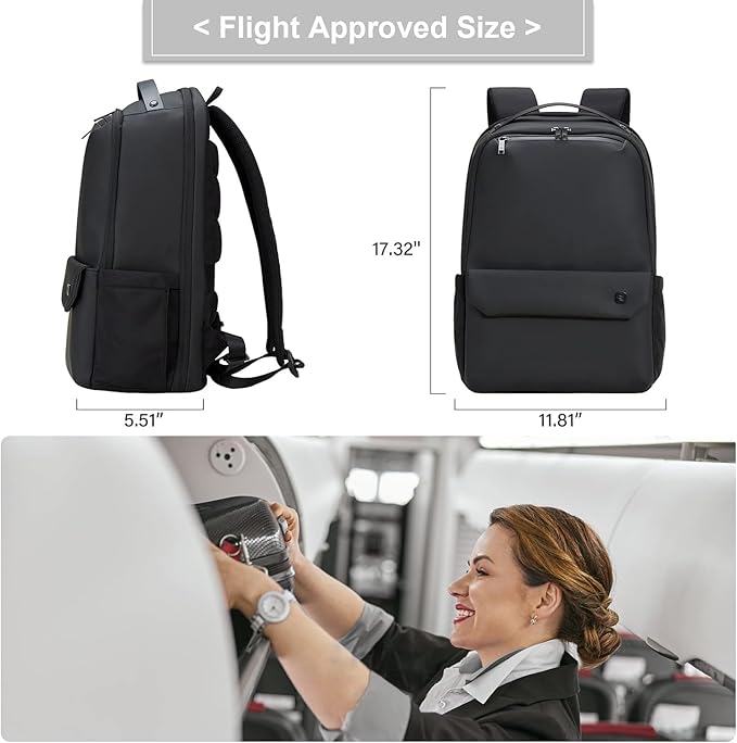 Hanke Carry on Backpack Travel Laptop Backpack for Men & Women, Durable Rucksack Weekender Bag Daypack(Graphite Black)