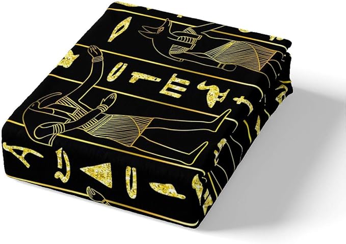 Feelyou Ancient Egypt Comforter Cover Set Egyptian Symbol Duvet Cover Vintage Pharaoh Pyramid Bedding Set Boho Tribal Quilt Cover 2 Pillowcases Queen Size