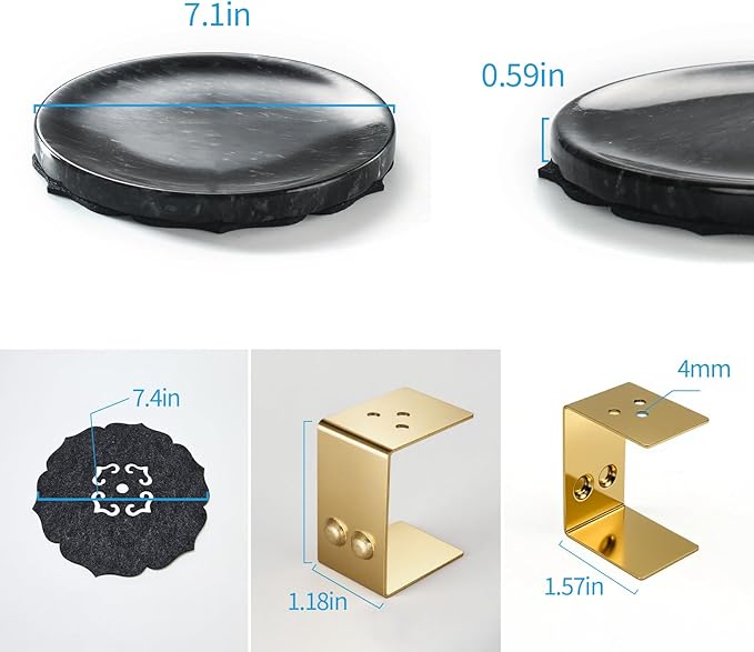 Ember Echo 7.1-Inch Natural Marble Incense Holder,Handmade Large Incense Burner for Meditation Yoga SPA, Long Incense Sticks Holder for Palo Santo/Sage/Cone/(Black)