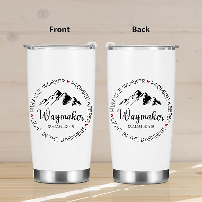 Christian Gifts for Women Her Tumbler, Inspirational Bible Verse Scripture Gifts Birthday Christmas, Faith Religious Coffee Mug Stainless Steel Vacuum Insulated Double Wall Travel Cup with Lid，20oz
