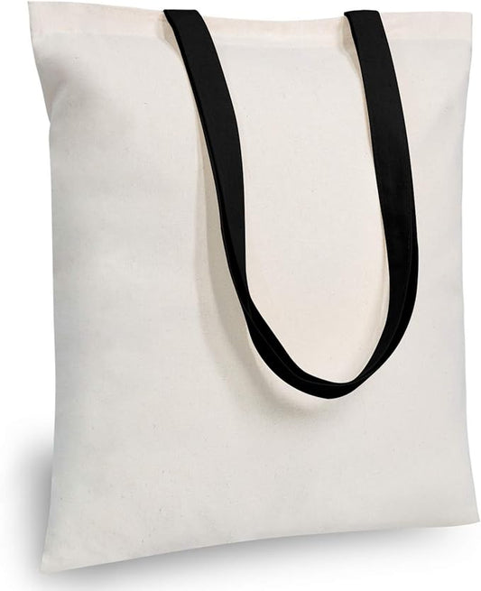 TOPDesign 12-Pack Economical Cotton Tote Bag, Lightweight Medium Reusable Grocery Shopping Cloth Bags, Suitable for DIY, Advertising, Promotion, Gift, Activity