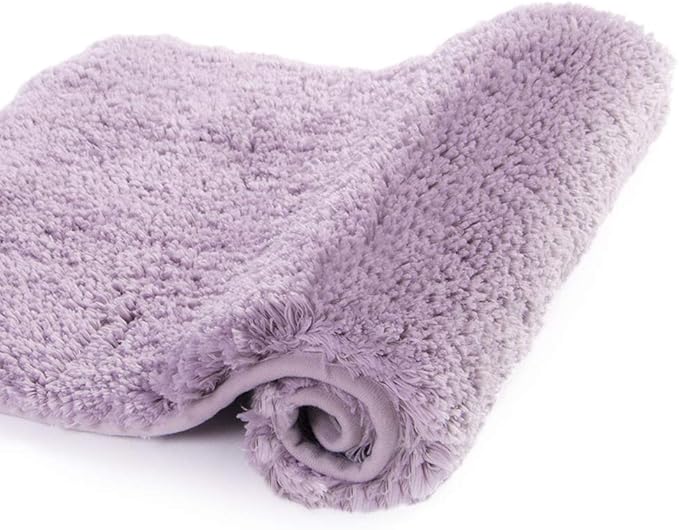 Walensee Large Bathroom Rug (24 x 48, Lavender) Extra Soft and Absorbent Shaggy Bath Mat Machine Washable Microfiber Non Slip Luxury Floor Mat