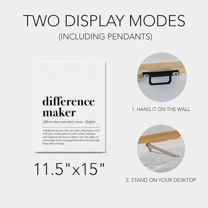 Inspirational Nurse Gifts Nurse Definition Canvas Wall Art Framed Thank You Appreciation Gifts Paintings Canvas Prints Poster for Home Office Bedroom Medical Clinic Wall Decor Artwork Decorative