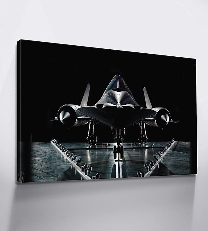 Airplane Decor Military Decor SR-71 Blackbird Poster Airplane Wall Decor Aviation Wall Art Airplane Poster Plane Decor Fighter Jet Poster Aviation Art Jet Wall Art for Home Room Decor (24''Hx36''W)