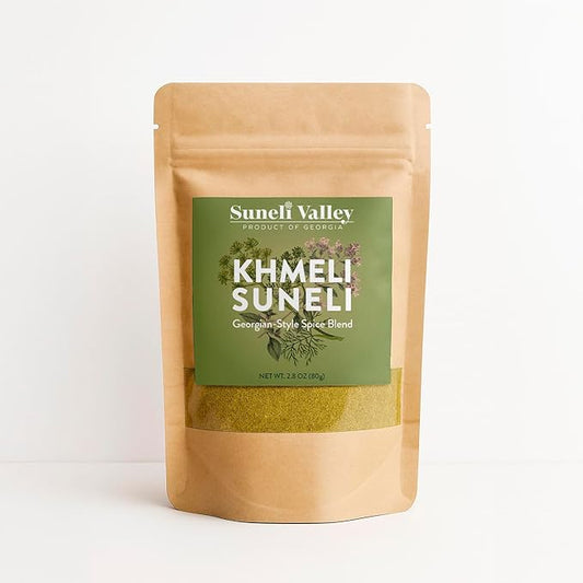 Suneli Valley Khmeli Suneli | Premium Georgian-Style Seasoning | Aromatic Mix of Herbs and Spices | Ideal for Grilled Meats, Seafood, Poultry | 2.8oz (80g)