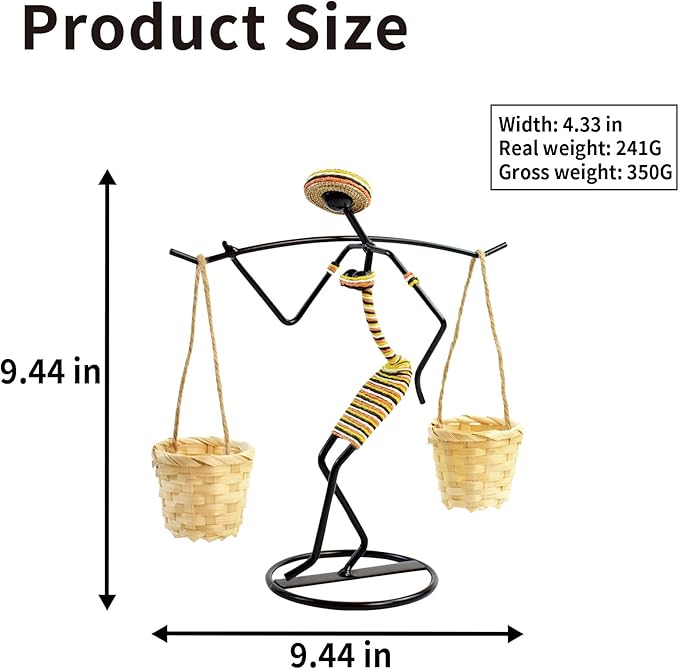 Creative Tea Candle Holder Tealight Holder with Bamboo Baskets and Candle Lights, Great for Decorative Candle Holders Home Decor Centerpiece, Unique Candle Holders