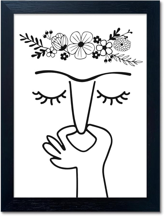 Bathroom Wall Art Funny Bathroom Wall Decor Humorous Guest Toilet Art Decor Modern Minimalistic Black and White Canvas Print Artwork