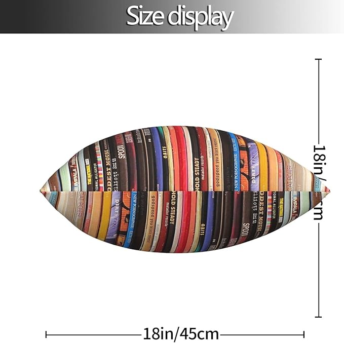 Indie Rock Vinyl Records Square Pillow Case Throw Pillow Covers Decorative Pillowcase Cushion Cover with Car Couch Sofa Chair Bed Living Room 18x18 Inch