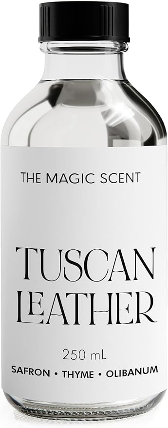 Tuscan Leather Diffuser Oil - Hotel & Home Luxury Scents - Diffuser Oil Scents for Home Designed for Use in All Diffusers - 8.5 fl oz, 250 mL