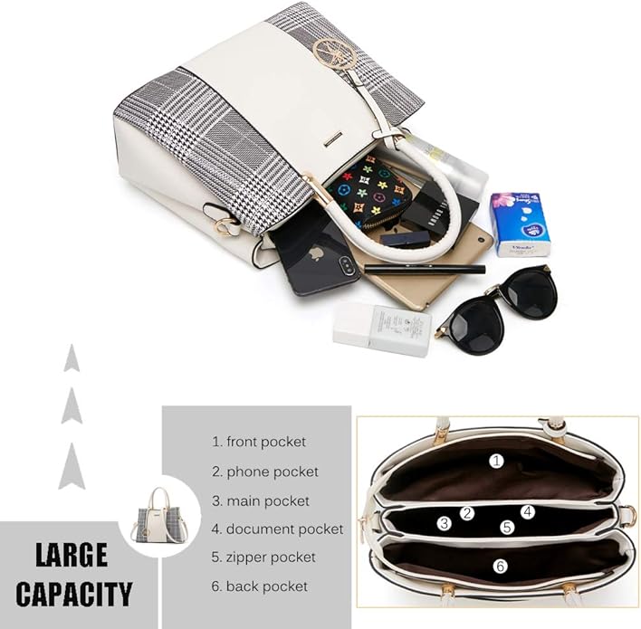 KURGOOL Women Purses and Handbags Top Handle Satchel Shoulder Bags Messenger Tote Bag for Ladie