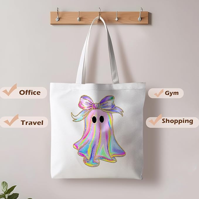 Halloween Tote Bag, Halloween Gifts for Women, Horror Tote Bag, Reusable Grocery Bags Shopping Bags