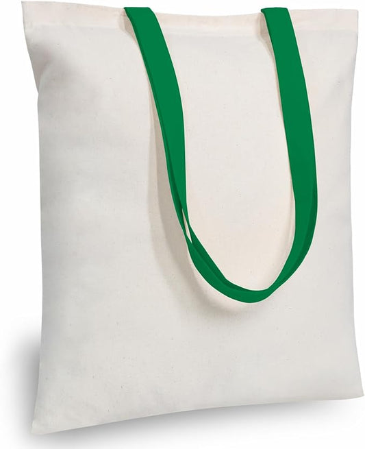 TOPDesign 24-Pack Economical 16"x15" Cotton Tote Bag, Lightweight Medium Reusable Grocery Shopping Cloth Bags, Suitable for DIY, Advertising, Promotion, Gift, Activity