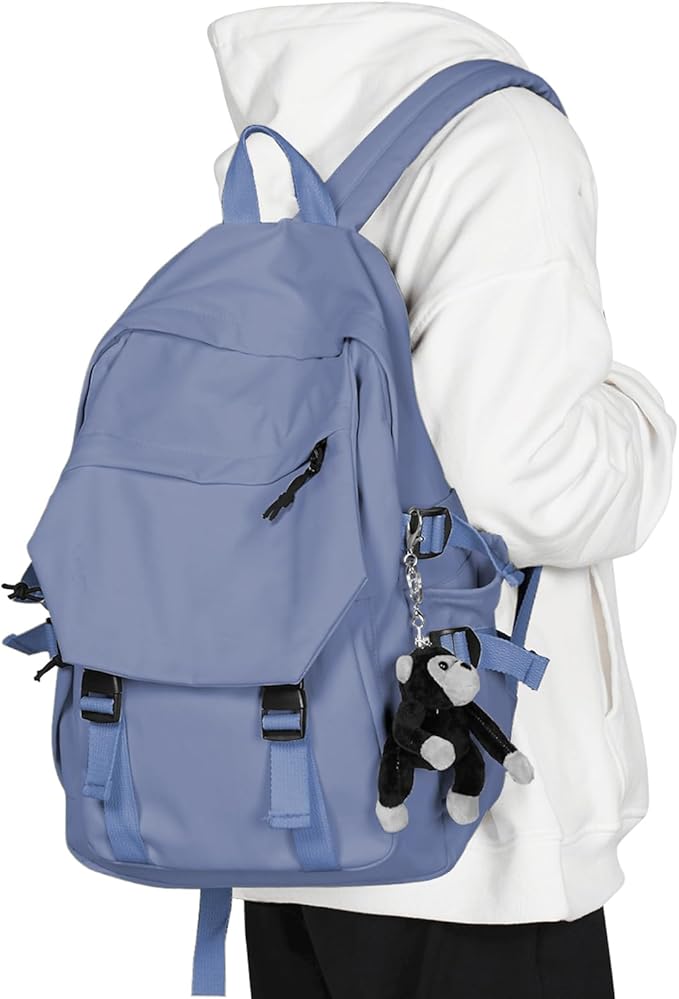 coowoz College Backpack Waterproof Black College Bags For Women Lightweight Travel Rucksack Casual Daypack Laptop Backpacks For Men Women(Blue Purple)