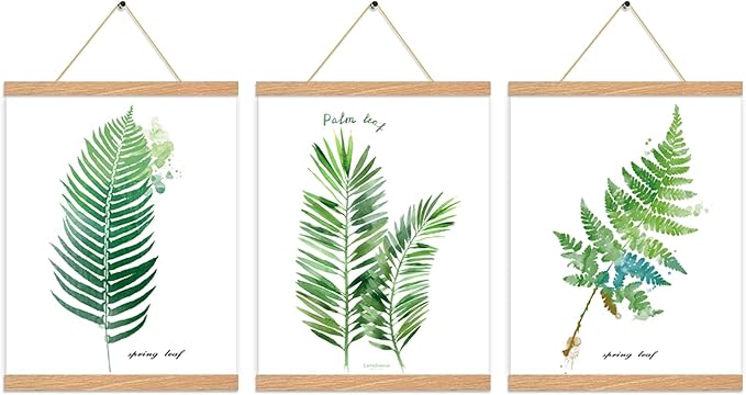3 Pack Magnetic Poster Hanger Frame 20 Inch Pine Color,20x24 20x30 20x28 Poster Frame Wood Magnet Frames Hangers for Photos Pictures Prints Maps Scrolls Canvas Artwork Diamond Art Painting