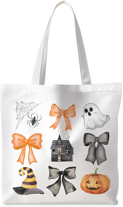 Halloween Tote Bag, Halloween Gifts for Women, Horror Tote Bag, Reusable Grocery Bags Shopping Bags