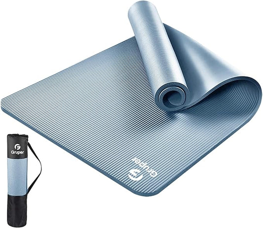 Yoga Mat Non Slip NBR Thick Yoga Mat, 72"L x 32"W x 0.6"TH (185cm x 80cm x 15mm), Anti-Tear Exercise Mat with Carrying Strap and Bag, Workout Mats for Yoga, Pilates and Floor Exercises