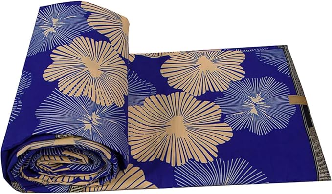 African Fabric Kente Cloth by The Yard 6 Yards/Pieces Polyester African American Ankara Print Wax Fabric A31