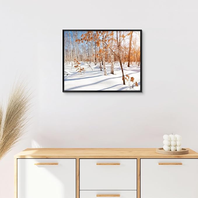 Golden State Art, 14x18 Aluminum Picture Frame, Black Metal Thin Poster Frames for 14 x 18 inch Photo, Acrylic Front, Wall Hook for Horizontal or Vertical Display, 3 Pack