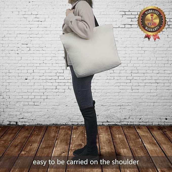 TOPDesign 6-Pack Canvas Tote Bags with Magnetic Snap, Reusable Grocery Shopping Bags, DIY Your Creative Designs