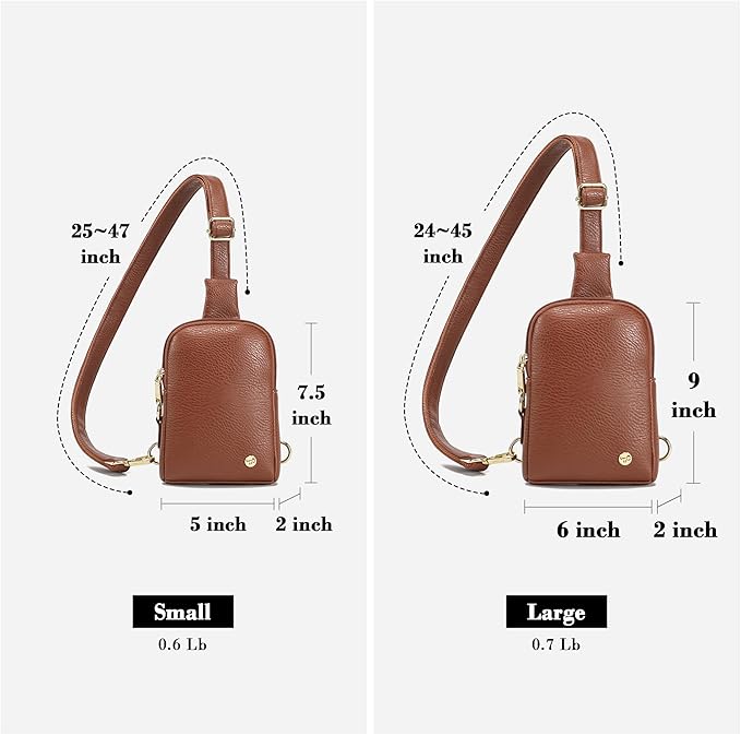 INICAT Travel Small Sling Bag Leather Crossbody Bags for Women Fanny Packs Cross Body Bag for Woman Cross Body Purses