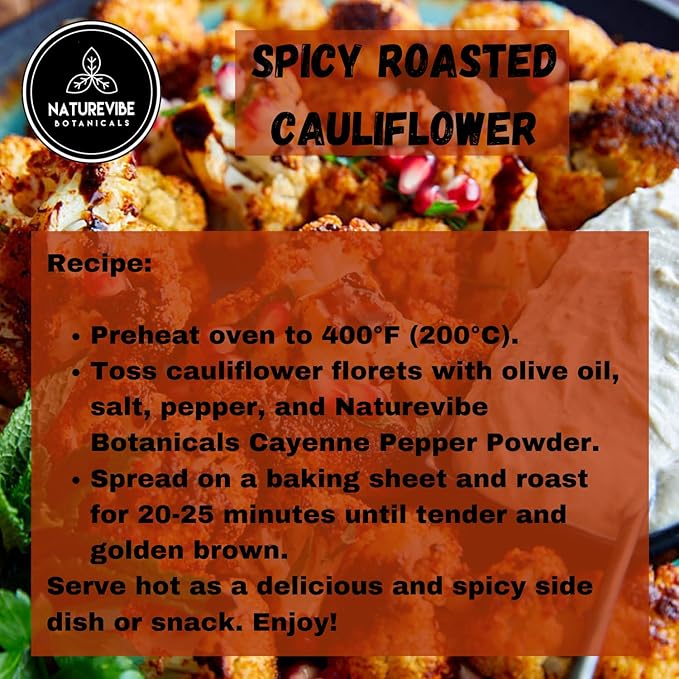 Naturevibe Botanicals Cayenne Pepper Powder – 2lb Bulk | 100% Pure & Non-GMO | Hot & Spicy Seasoning for Cooking, Sauces & Rubs