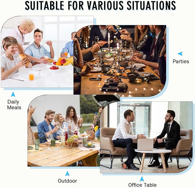 UnivoColors Washed Cowhide Pattern Faux Leather Big Size Placemats Set of 6, Waterproof Easy to Clean Anti-Slip PU Table Mats for Party Decoration19.7″×13.6″,Light Grey Retro Cowhide Pattern