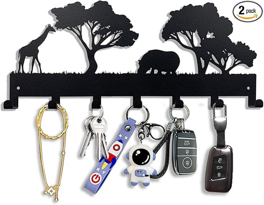 Metal Key Holder, Key Holder Wall Mounted Key Hooks Organizer Key Hanger Rack Wall Mounted for Home, Entryway, Hallway, Office