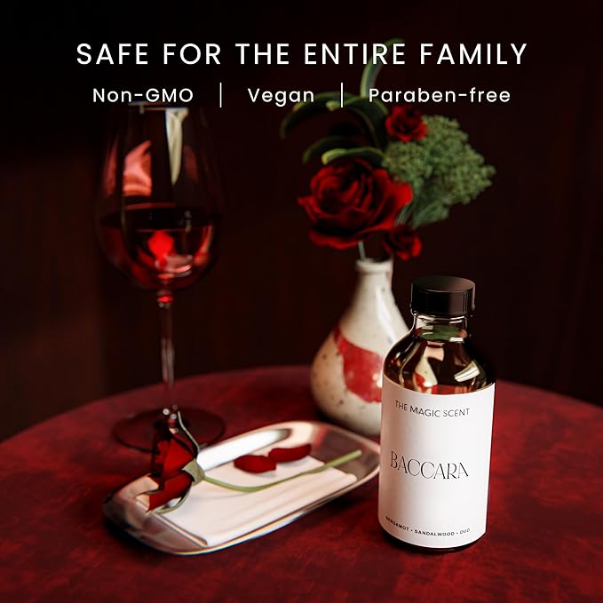 Baccara Diffuser Oil - Hotel & Home Luxury Scents Inspired by Baccarat Rouge - Diffuser Oil Scents for Home Designed for Use in All Diffusers - 8.5 fl oz, 250 mL