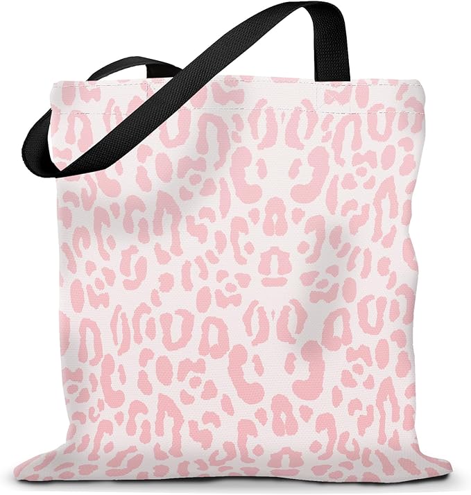 Canvas Tote Bag for Women，Cute Heavy-Duty Shoulder Bag with Zipper Pocket -Travel Tote for Grocery, Gym,Shopping