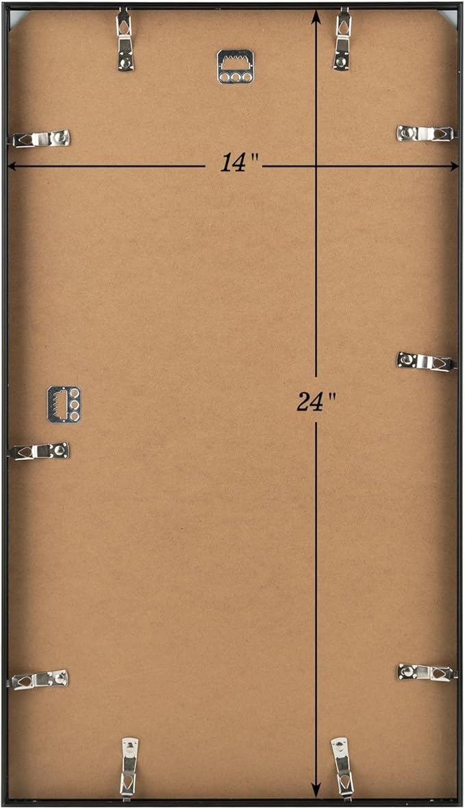 Golden State Art, A1 Aluminum Picture Frame, Black Metal Thin Poster Frames for 23.4x33.1 inch Photo, Acrylic Front, Wall Hook for Horizontal or Vertical Display, 3 Pack