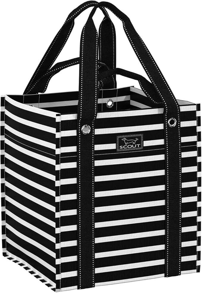 SCOUT Bagette Market Tote, Large Reusable Grocery Bag with Burst-Proof Bottom