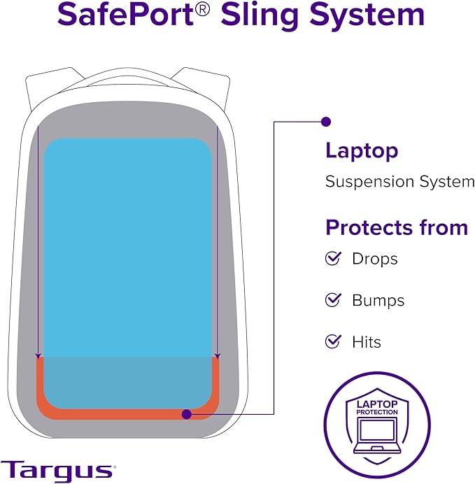 Targus Legend IQ Laptop Backpack Travel Backpack for Laptops up to 16-Inches Backpack for Men and Women, Black (TSB705US)