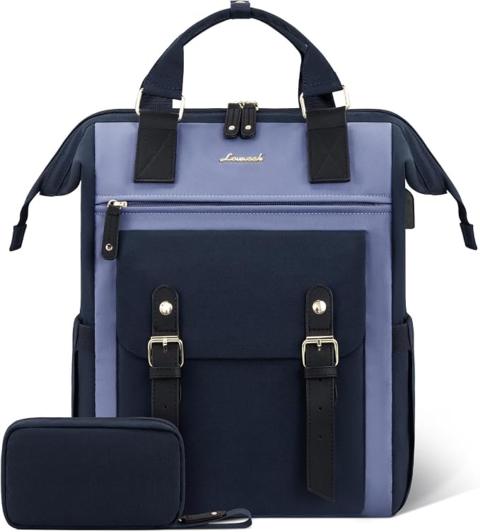 LOVEVOOK Laptop Backpack for Women, Work Bags Teacher Computer Laptop Bag, Large Travel Backpack, Stylish College Backpack Purse, Business Nurse Bags, Casual Daypack, 17 Inch