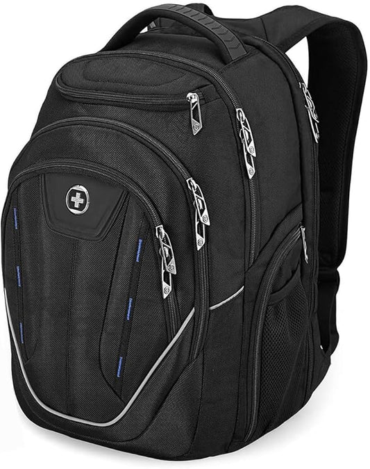 Swissdigital Design TSA Business Laptop Backpack For Men,Travel Backpack With USB Charging Port,College Tech Backpacks With RFID Pockets Presents For Men Fits 15.6 Inch Computer | TERABYTE
