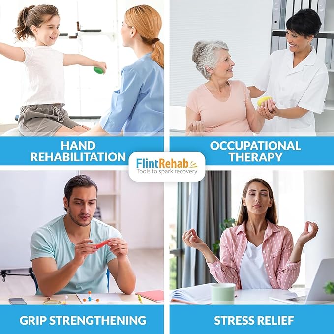 FlintRehab Quality Therapy Putty for Kids & Adults (6 Pack, 3-Oz Each) Thera Putty for Hand Therapy & Fidgeting | Exercise Hand Putty for Hand Strength | Helps Relieve Stress & Anxiety